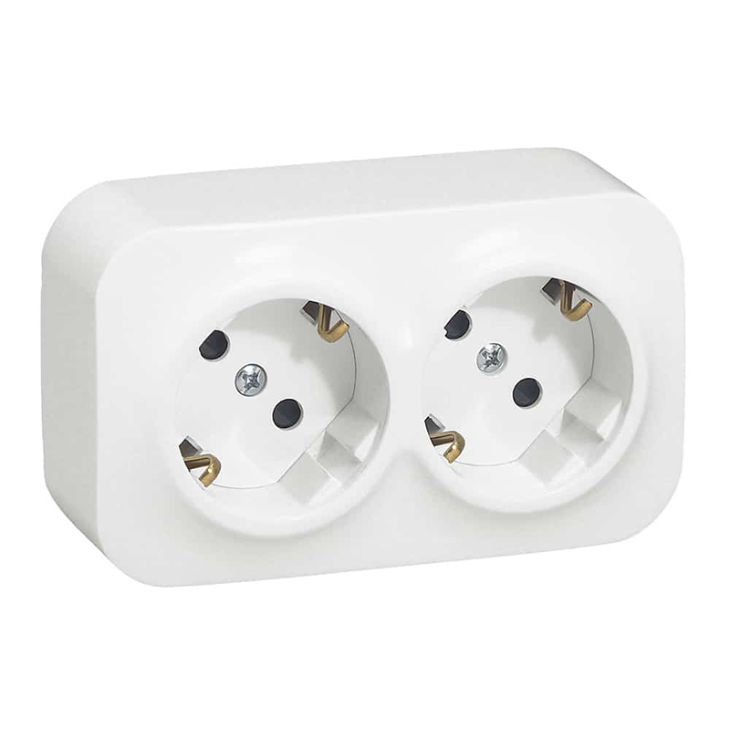 LEGRAND - Forix Tomada Dupla 2P+T Ip21 Branco