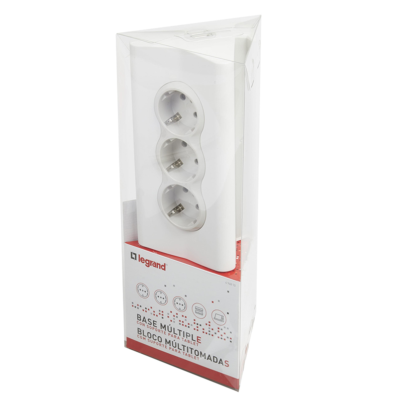 LEGRAND - Bloco De 3 Tomadas 2 USB + Suporte Tablet