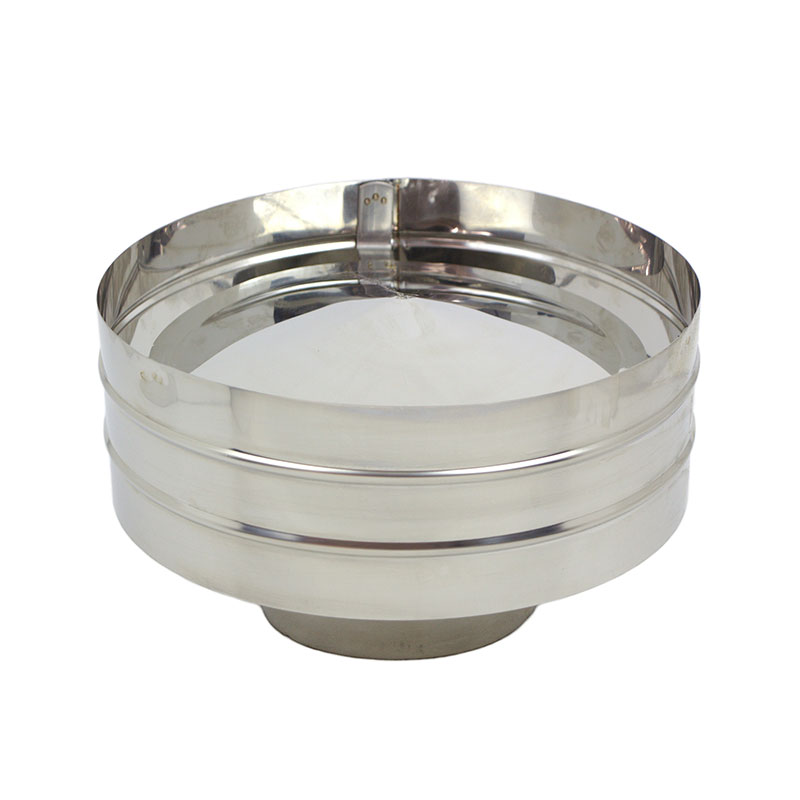 Chapéu Aba sem Cone Parede Dupla Inox 304 04 80/130