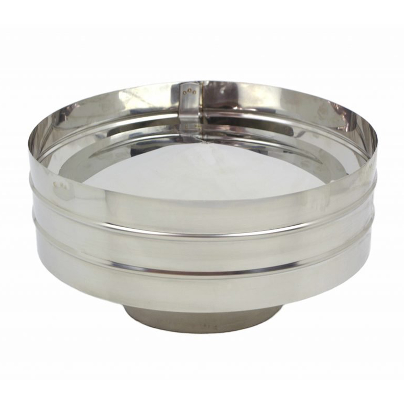 Chapéu Aba sem Cone Parede Dupla Inox 304 04 150/200