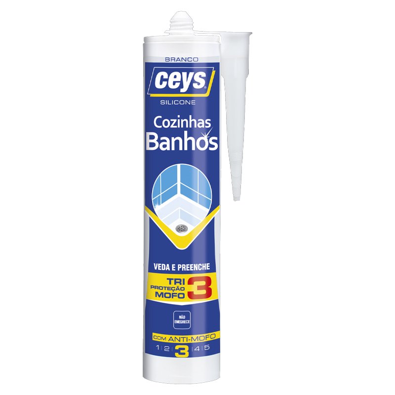 CEYS - Silicone Cozinha e Banho Branco 280Ml