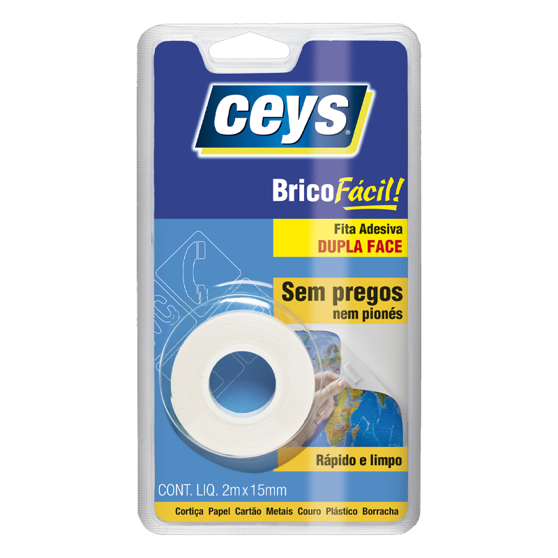 CEYS - Fita Bricofácil Especial Dupla Face 15MM 2M