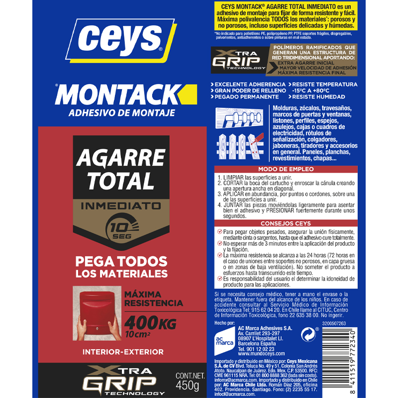 CEYS - Cola Montagem Montack Express 300Ml