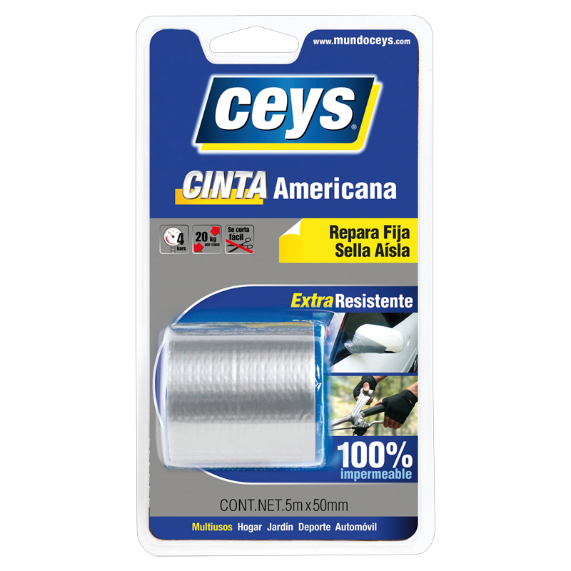 CEYS - Fita Adesiva Prateada Tack 5M