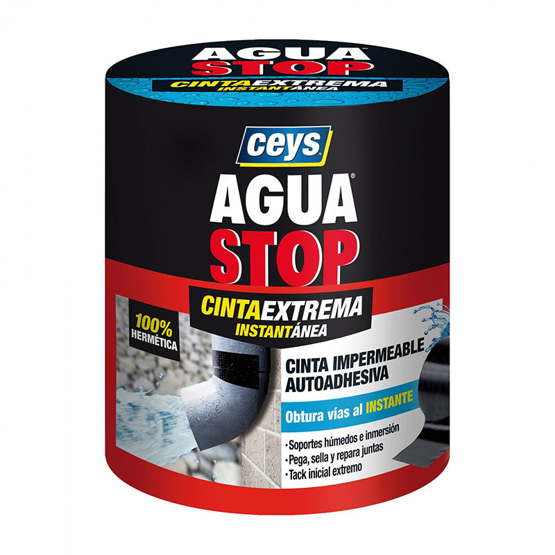 CEYS - Aguastop Fita Extrema Preto 10Cm 1.5M