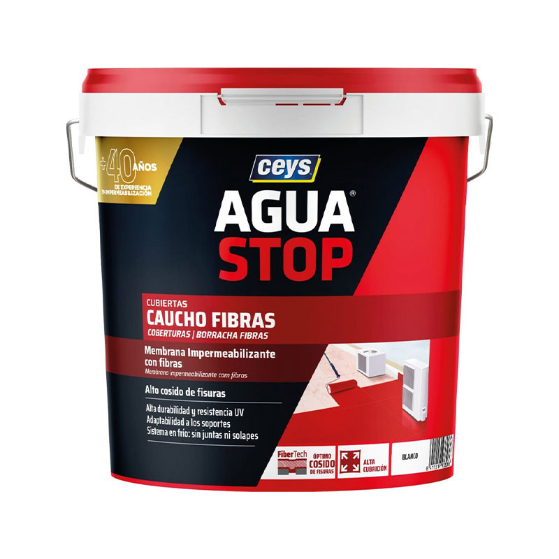 CEYS - Aguastop Borracha Fibras Branco 20kg