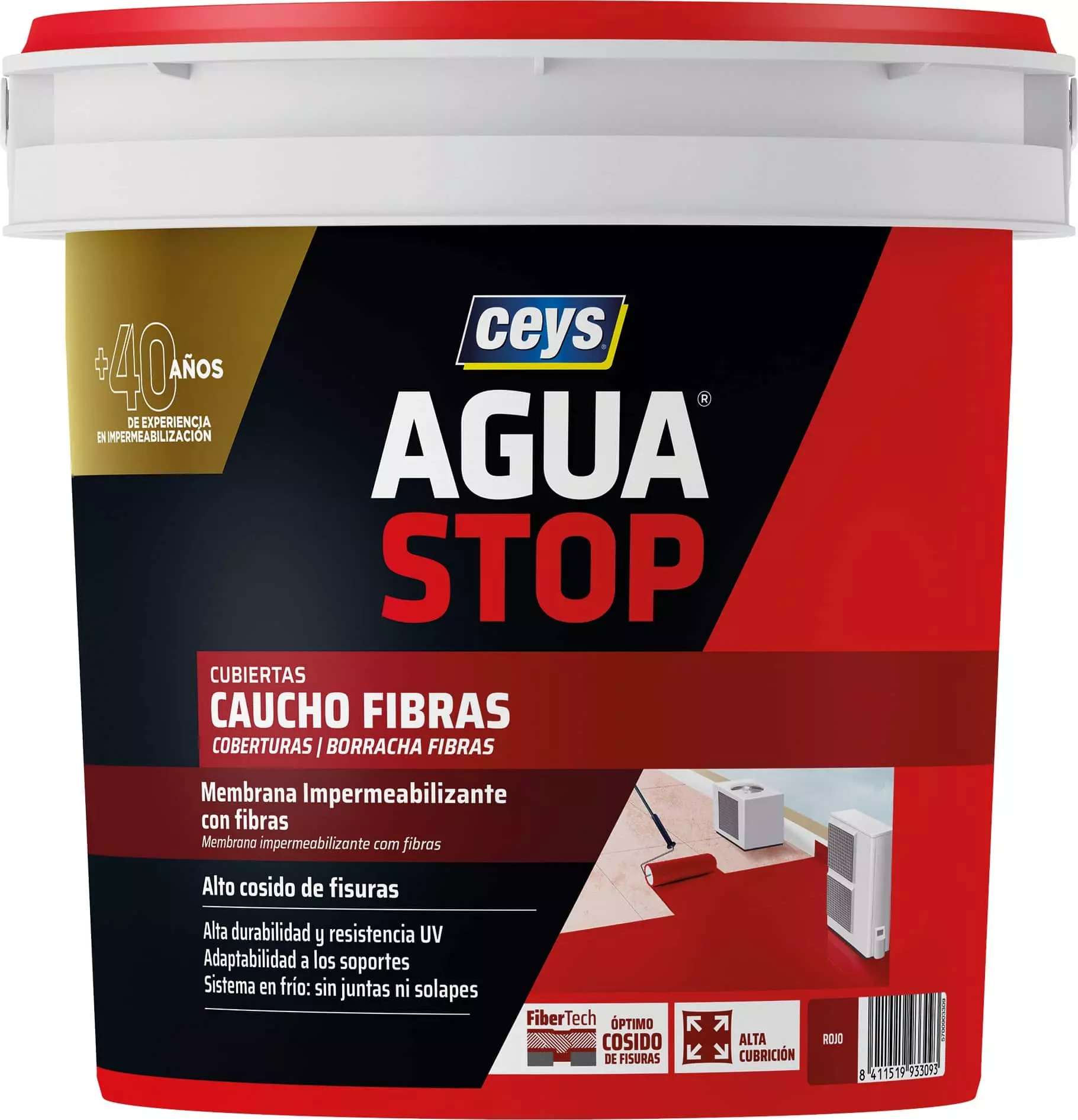 CEYS - Aguastop Borracha Fibras Vermelho 1kg