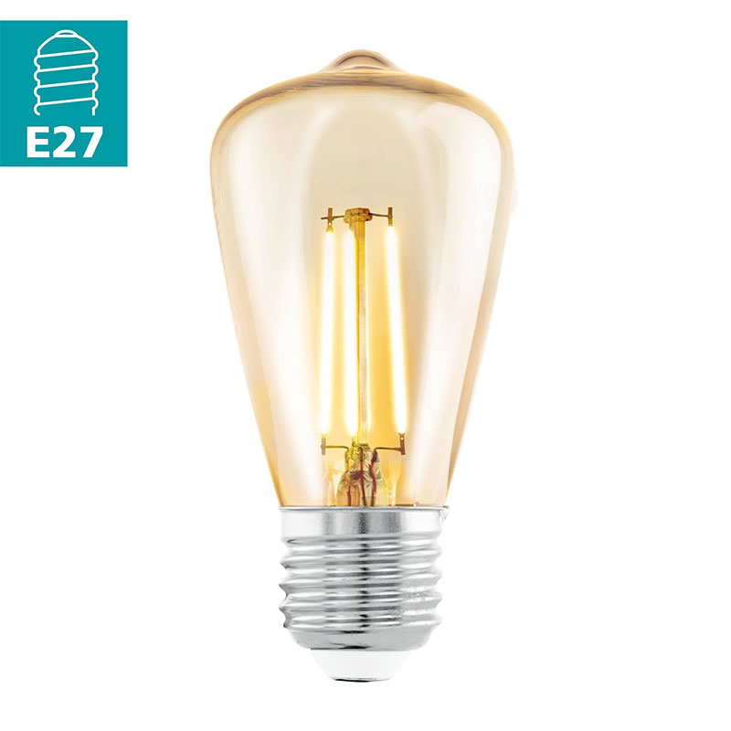 EGLO - Lâmpada LED E27 ST48 3.5W Amber 2200K