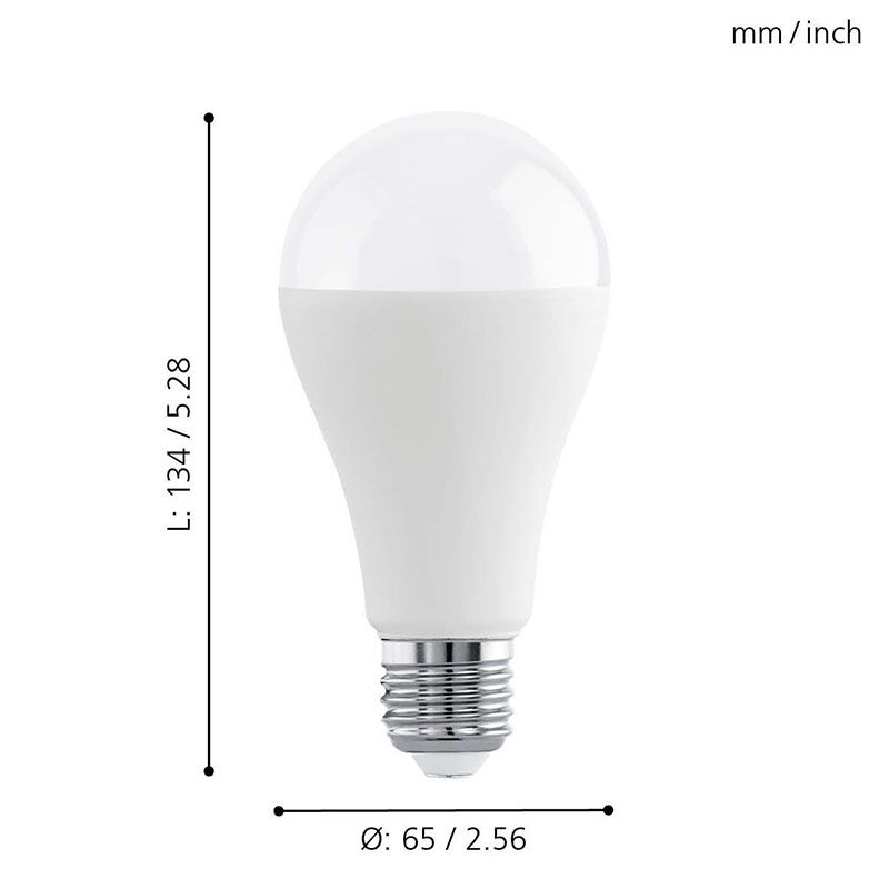 EGLO - Lâmpada LED E27 A65 16W 3000K