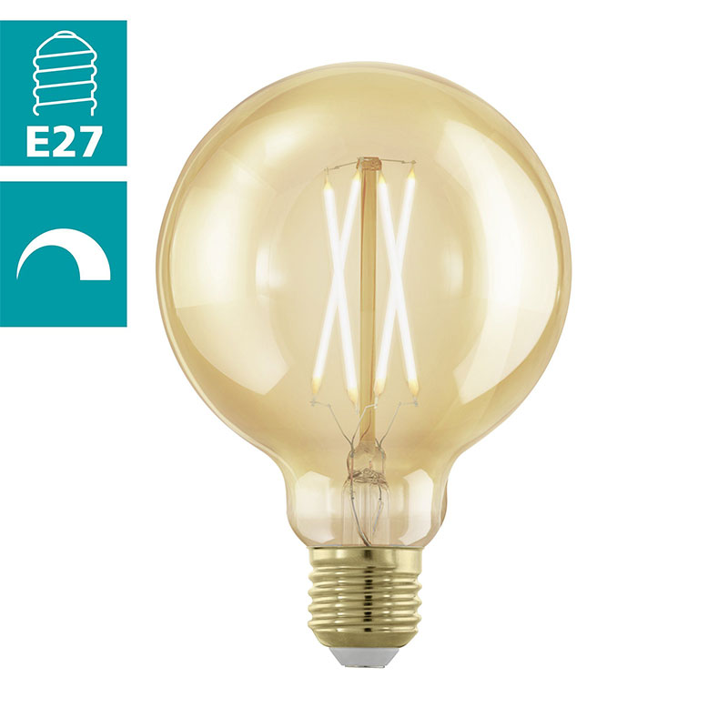 EGLO - Lâmpada LED E27 G95 4W 1700K