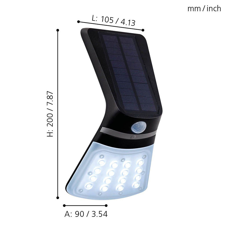 EGLO - Projetor LED Solar Lamozzo 1