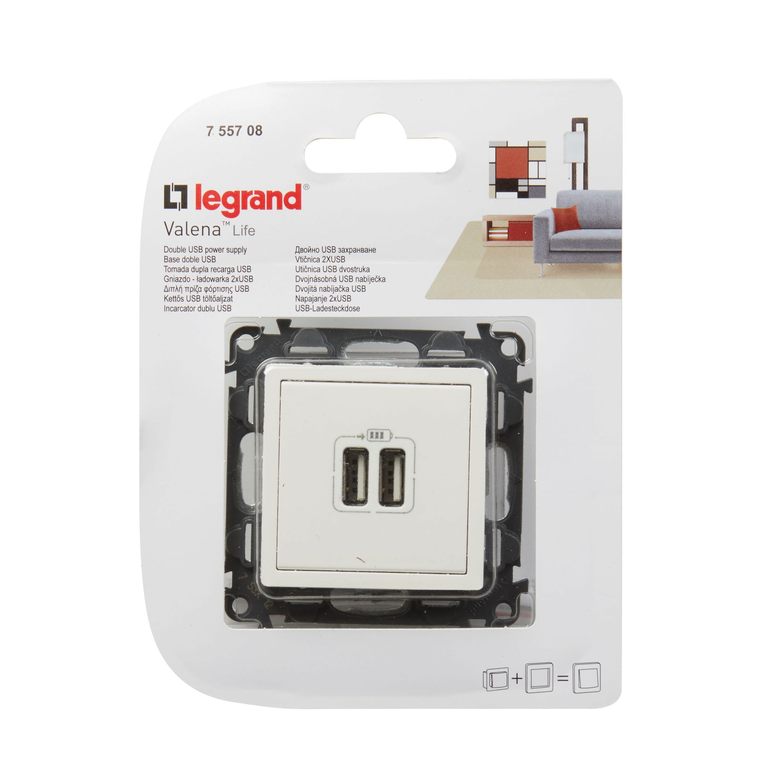 LEGRAND - Tomada Dupla USB Valena Life