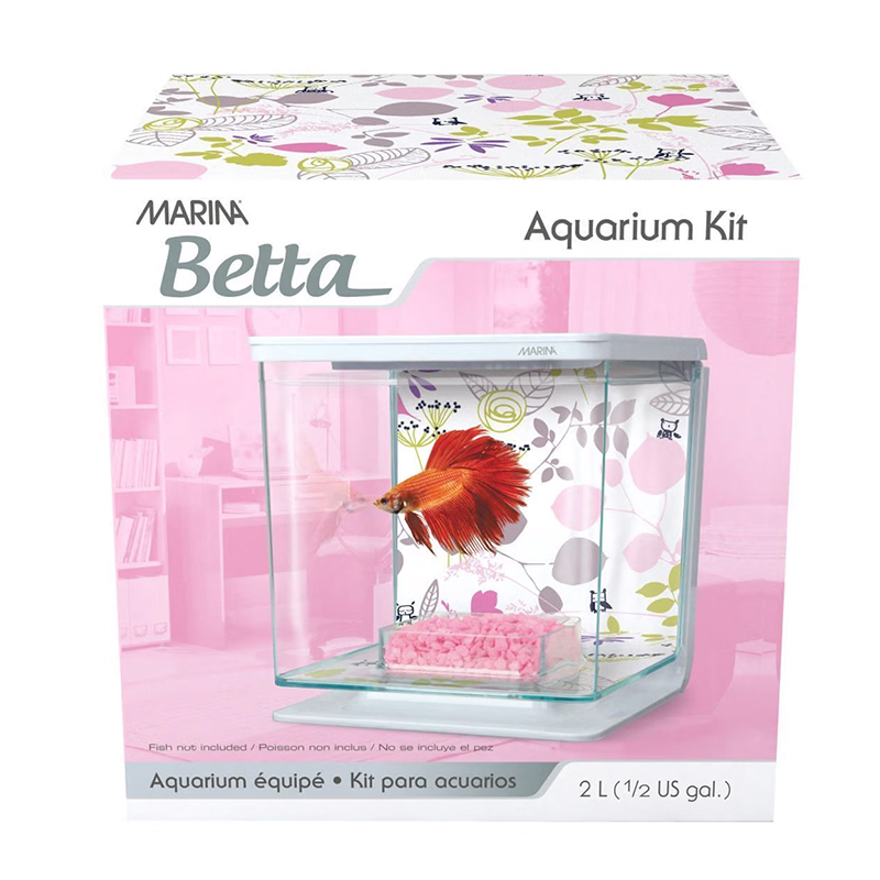 Aquário KIT Bettas Floral 2L