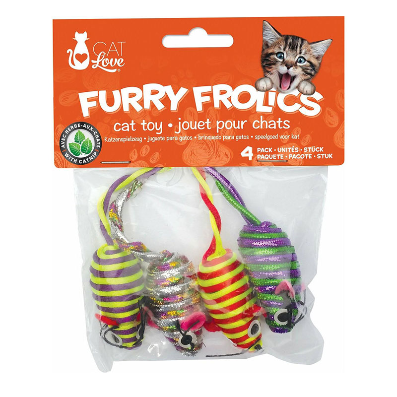Brinquedo Ratos Brilhantes com Erva 4UN