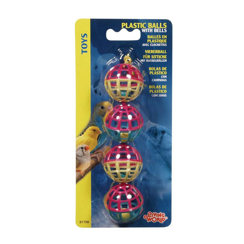 Brinquedo KIT 4 Bolas com sino