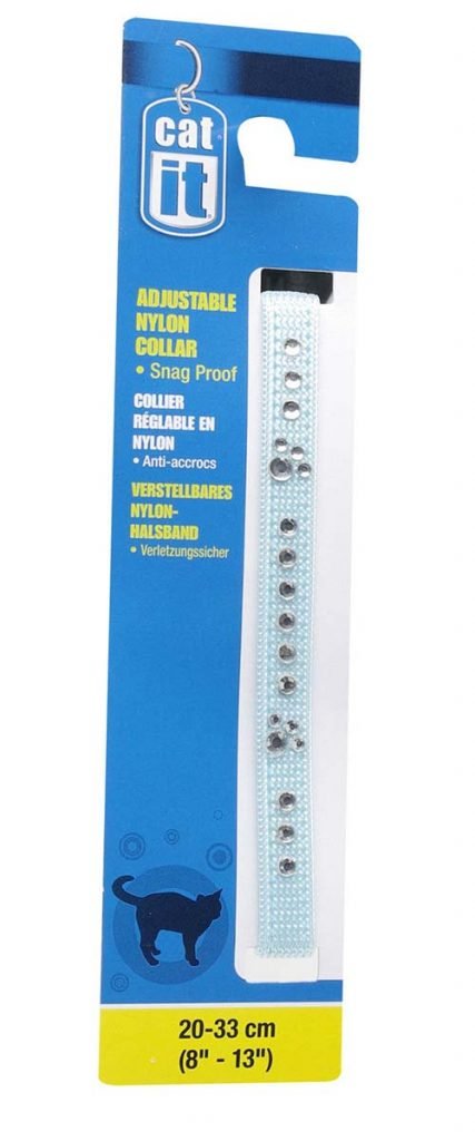 Coleira Ajustável Brilhantes 9,5MMx20/33CM