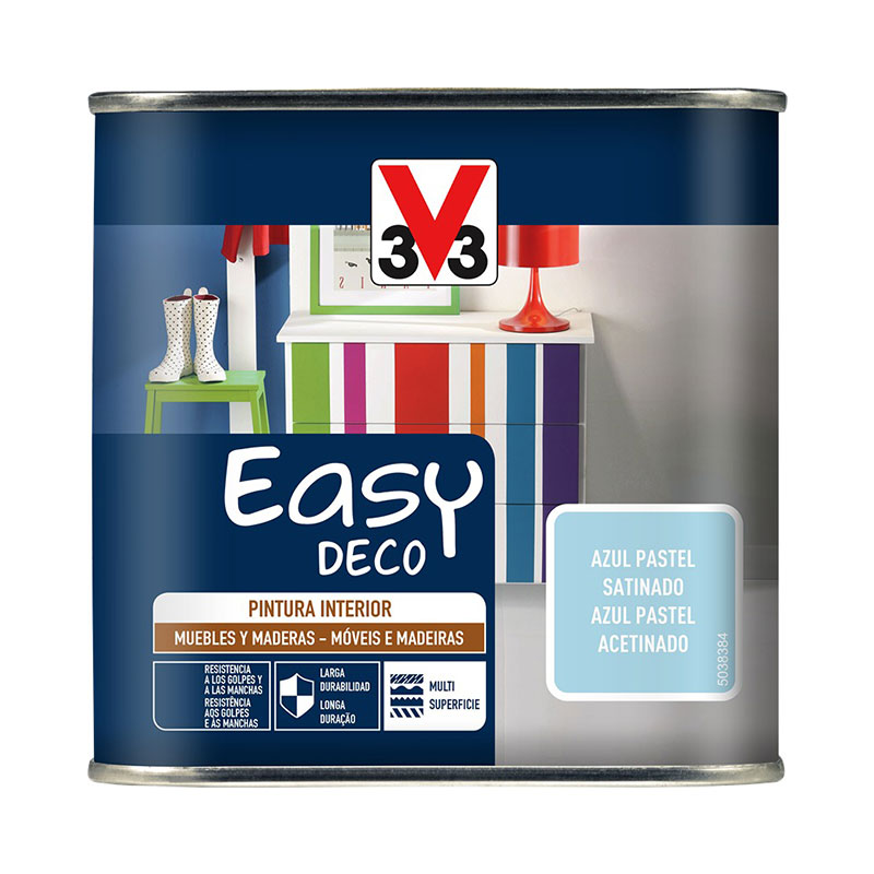 V33 - Easy Deco Acetinado Azul Pastel 0.5L