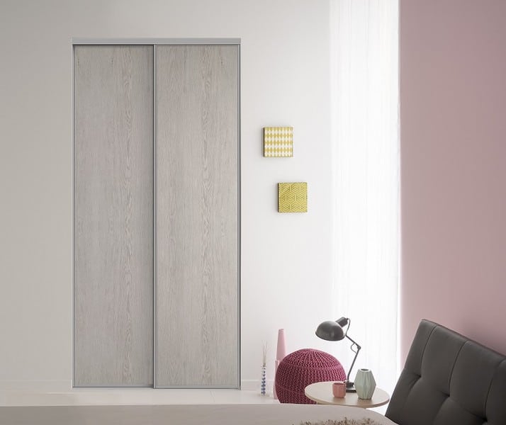 PARISOT - Pack 2 Porta Correr Cinza 120X250