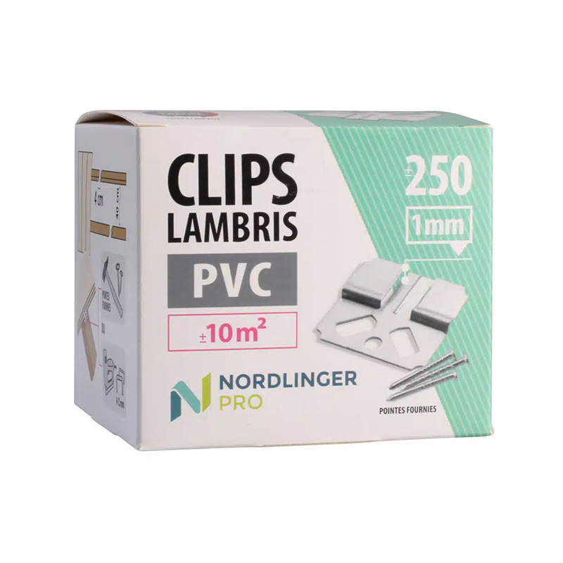 NORDLINGER - Caixa Clips Lambrim PVC 1Mm 250UN