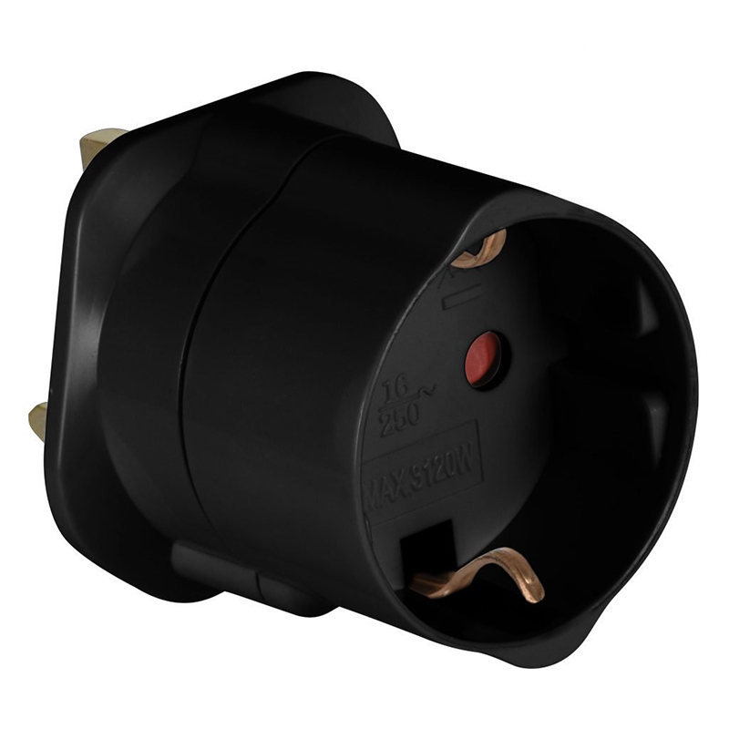 ELECTRALINE - Adaptador Schuko Ficha Inglesa U.K.