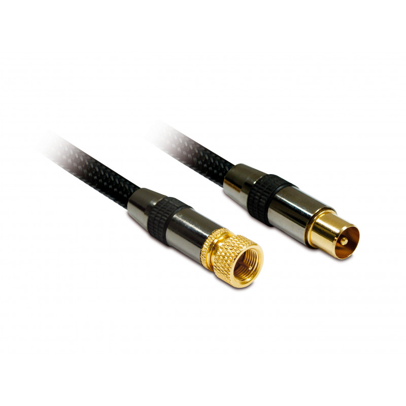 METRONIC - Cabo Coaxial Tv Satélite 9.52MM 1.5M