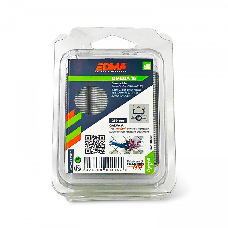 EDMA - Conjunto Agrafos Galvanizados 16 250Un