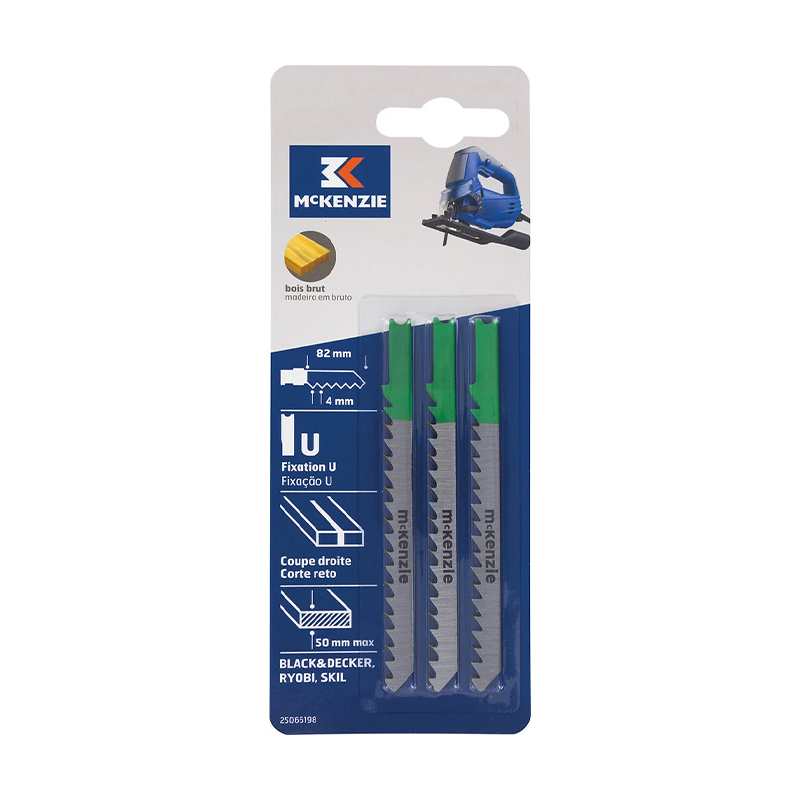 MCKENZIE - 3 Lâminas U 82/4Mm Madeira 50