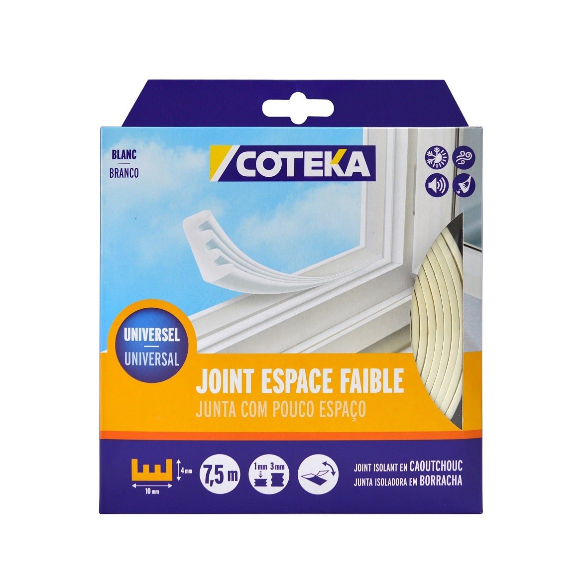 COTEKA - Fita Calafetagem Branca 7.5Mx10MM