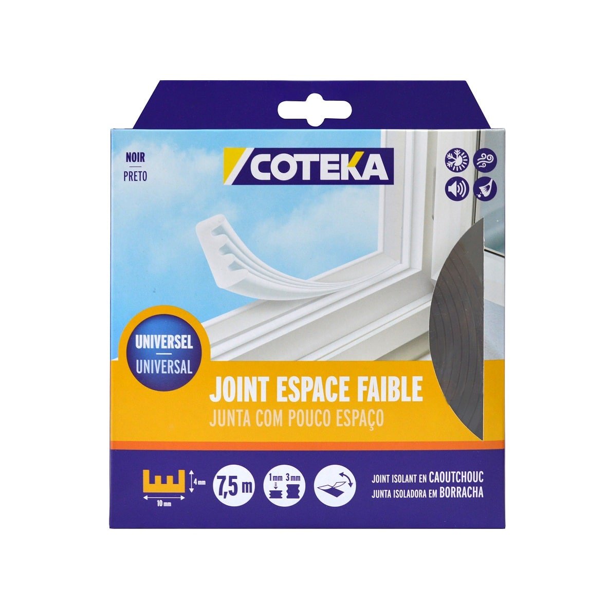 COTEKA - Fita Calafetagem Preto 7.5Mx10MM