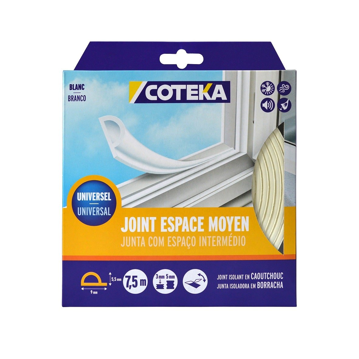 COTEKA - Fita Calafetagem Branca 7.5Mx9MM