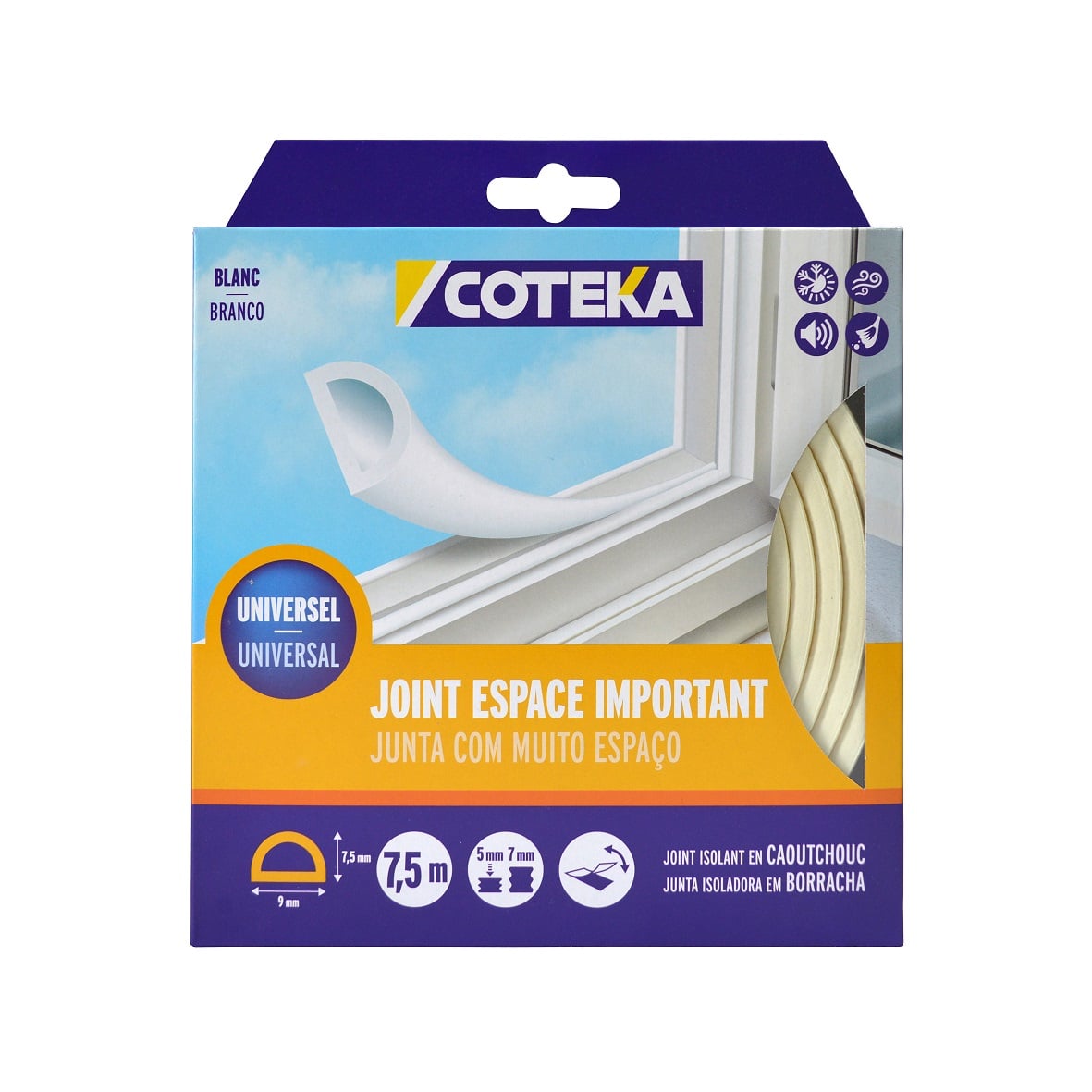 COTEKA - Fita Calafetagem Branca 7.5Mx9MM