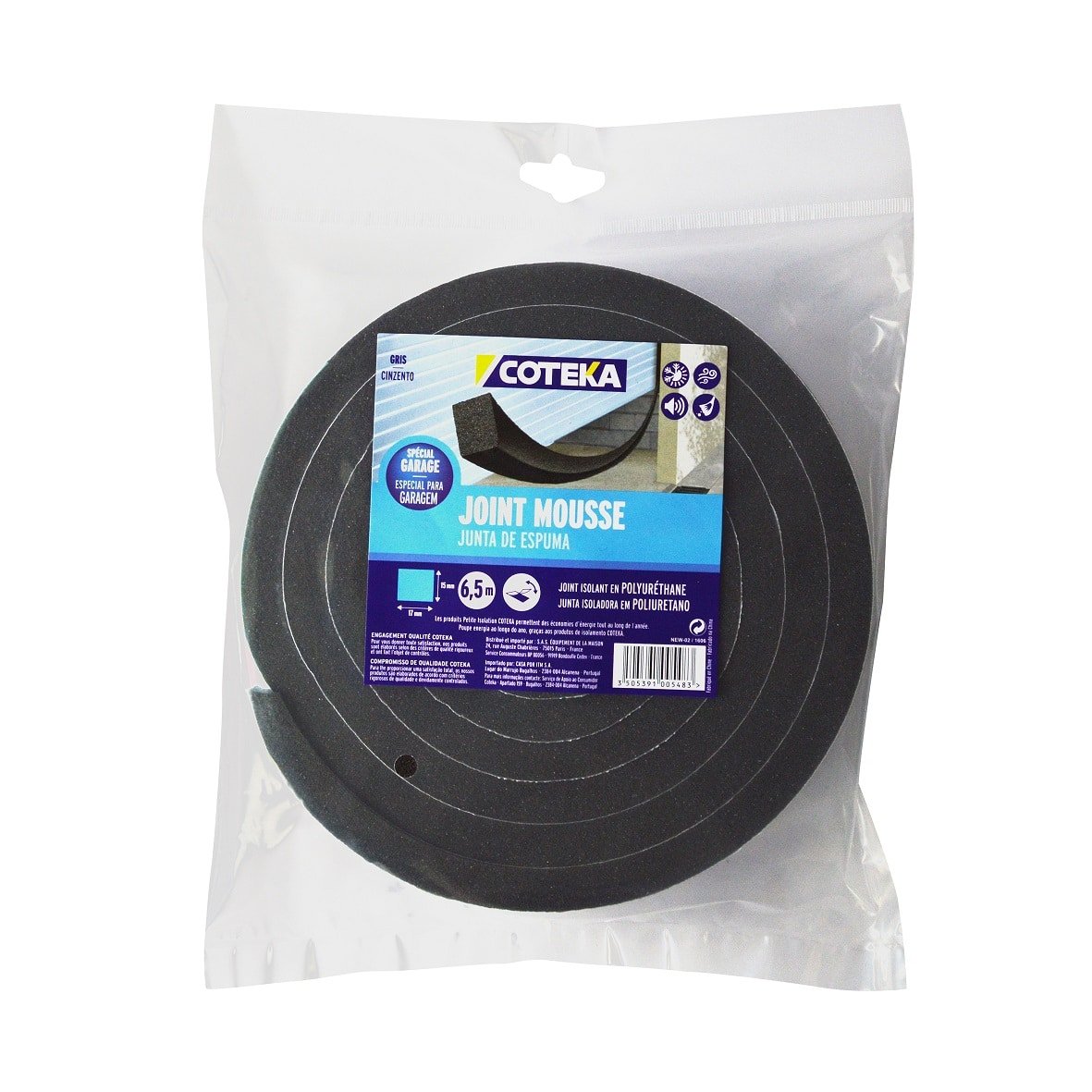 COTEKA - Fita Catafetagem Espuma Garagem 6.5Mx17MM