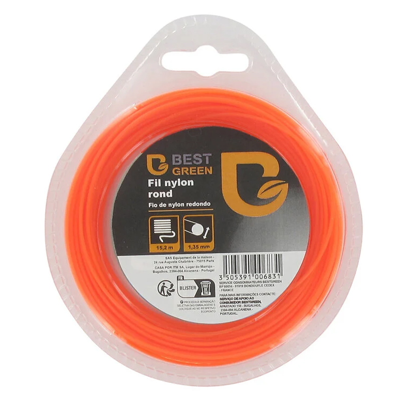 BESTGREEN - Bobine Fio Nylon Redondo 1.35MM 15.2M