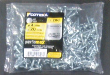 COTEKA - Parafuso C.Emb.Aco.B 4X20 200U