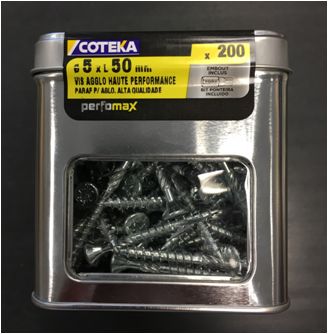 COTEKA - Parafuso C.Emb 5X50 Aco.Z 200U