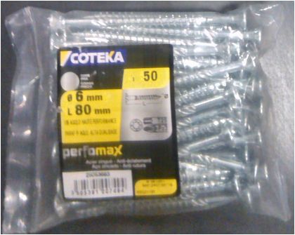 COTEKA - Parafuso C.Emb.Aco.B 6X80 50U