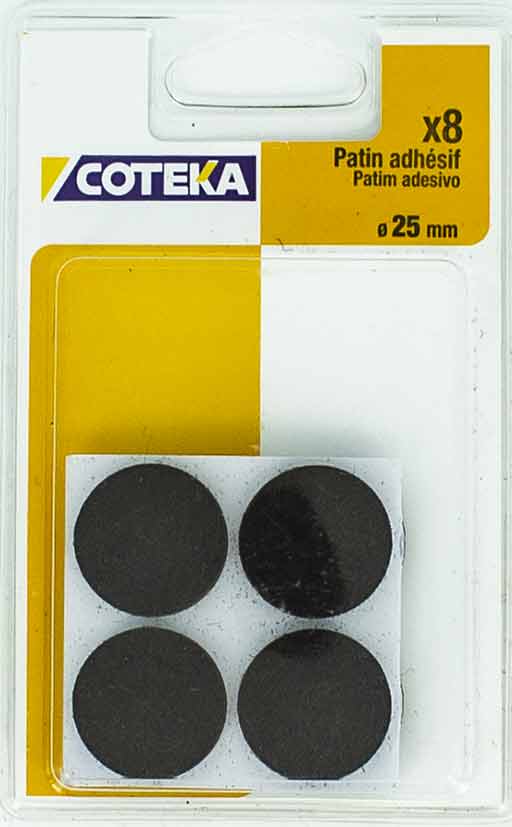 COTEKA - Patim Feltro Adesivo Castanho 8- 25MM
