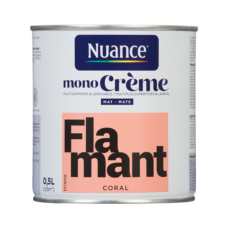 NUANCE - Tinta Monocreme Coral Mate 0.5L