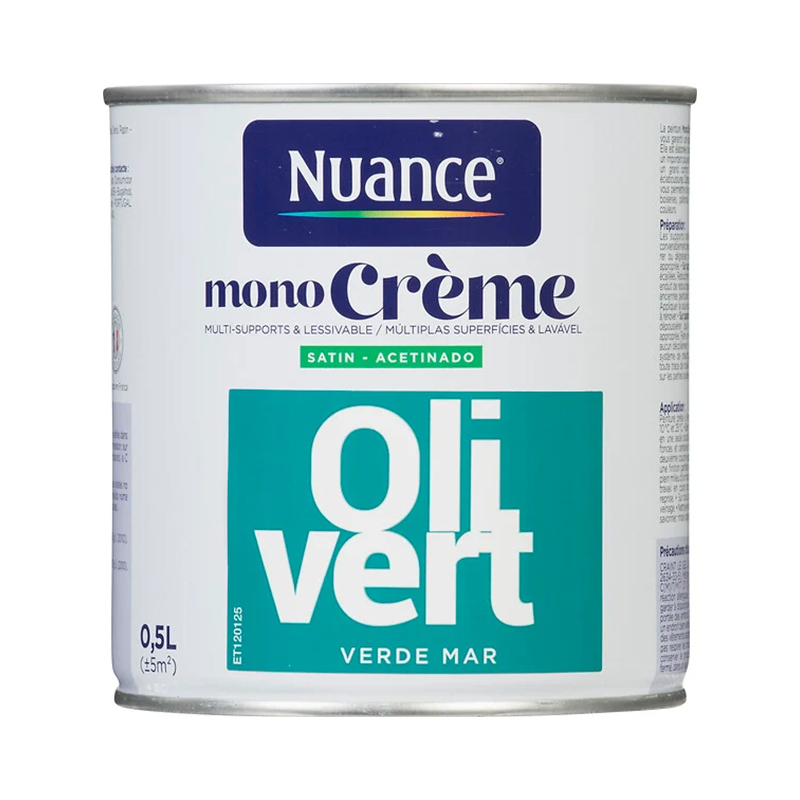 NUANCE - Tinta Monocreme Verde Mar Acrílica 0.5L