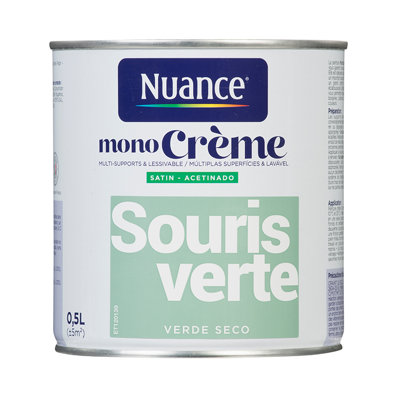 NUANCE - Tinta Monocreme Verde Seco Acrílica 0.5L