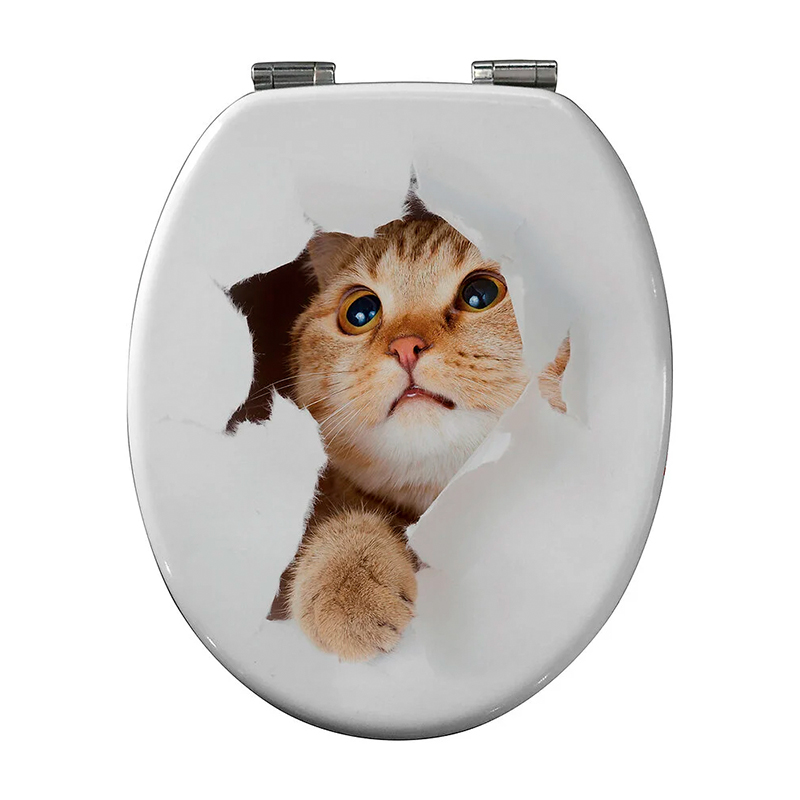 MODE DE VIE - Tampo Sanita Madeira Soft Close Gato