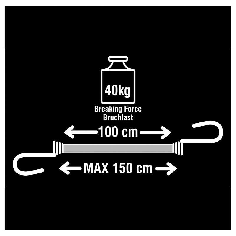 MASTERLOCK - Conjunto Cabos com Gancho Duplo 100CM 2UN