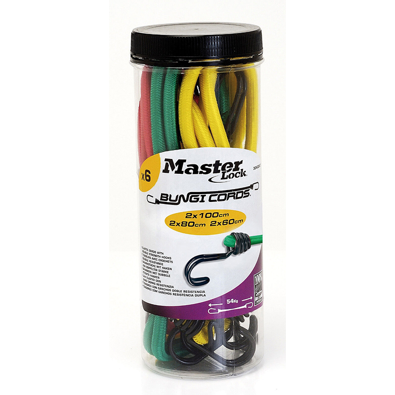MASTERLOCK - Conjunto Elásticos 60-80-100Cm 6UN
