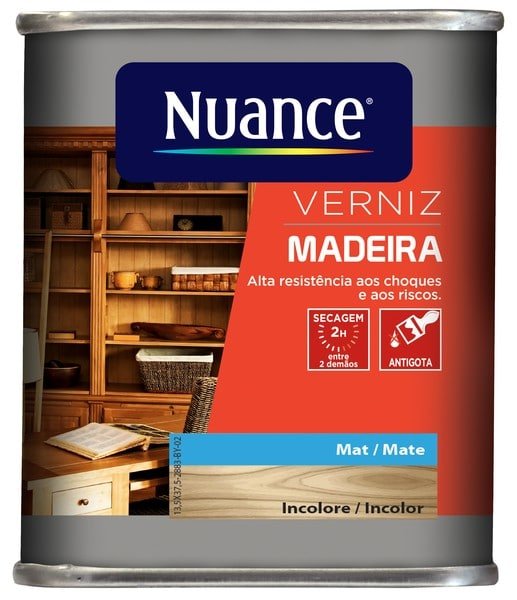 NUANCE - Verniz Madeira Mate Incolor 0.25L