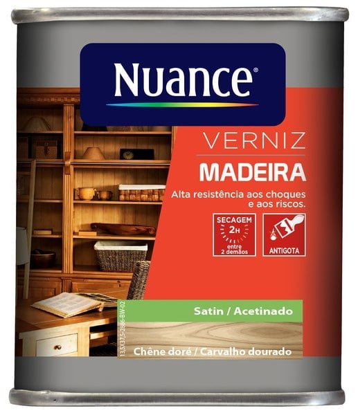 NUANCE - Verniz Madeira Acetinado Carvalho Rustico 0.25L