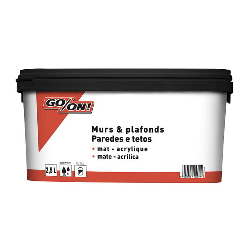GO ON - Tinta Paredes &amp; Tetos Acrílica Mate 2.5L
