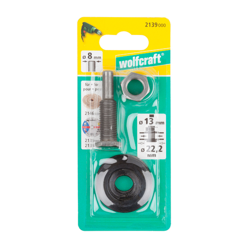 WOLFCRAFT - Mandril de Fixação 13X8Mm
