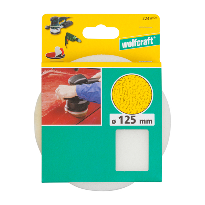 WOLFCRAFT - Esponja Polir Adesiva 125Mm