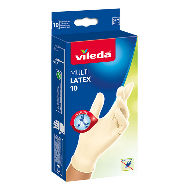 VILEDA - Luvas Descartáveis Multi P/M 10UN