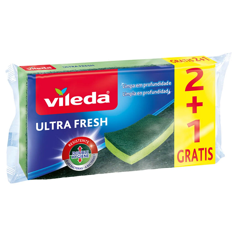 VILEDA - Esfregão Esponja Ultra Fresh 2+1